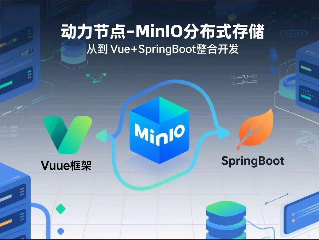 动力节点-MinIO分布式存储从0到Vue+SpringBoot整合开发【4.1GB】